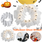 Corona Decorativa de Fantasma para Halloween con Luces LED - Decoración para Puerta y Pared