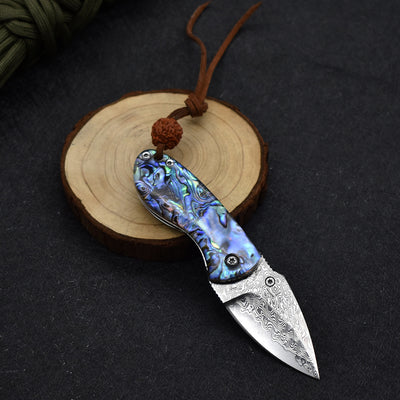 Cuchillo Plegable Damasco Compacto de Bolsillo - Image 9