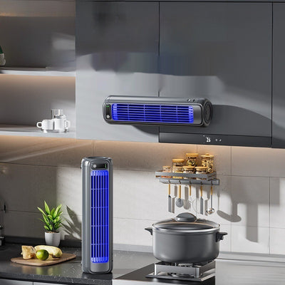 Ventilador de Pared sin Perforaciones para Cocina, Baño y Hogar
