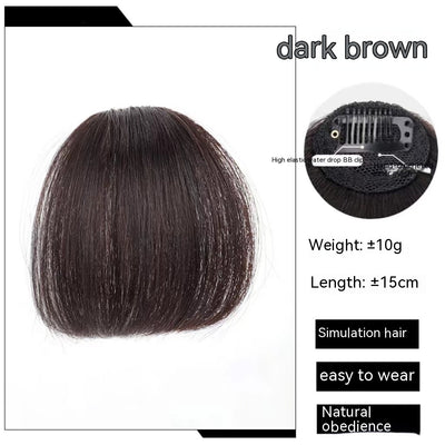 Juego de Peluca Invisible con Flequillo Recto Natural - Cabello Artificial Integrado - Image 8