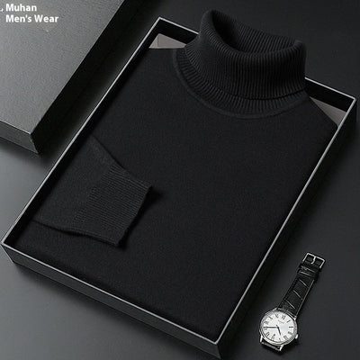 Suéter Cuello Alto para Hombre - Abrigo Básico Invierno Colores Sólidos - Image 26