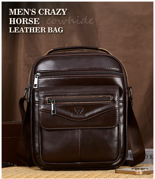Mochila de Cuero Genuino para Hombre - Diseño Crossover Moderno - Image 19