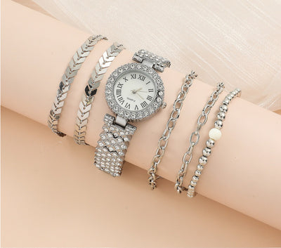 Reloj Pulsera de Diamantes para Mujer - Set Lujo de 6 Piezas con Caja de Regalo - Image 13
