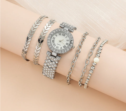 Reloj Pulsera de Diamantes para Mujer - Set Lujo de 6 Piezas con Caja de Regalo - Image 13