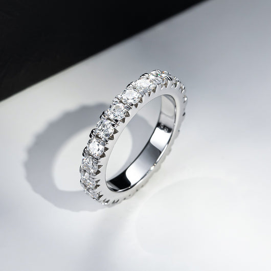 Anillo de Moissanita Plata 925 con Baño 18K - Image 3