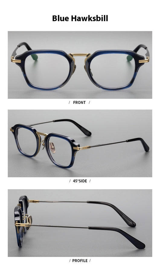 Gafas Retro de Titanio Puro con Montura de Lámina Metálica - Image 21