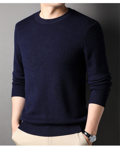 Suéter Tejido Slim Fit para Hombre - Diseño Ejecutivo Cuello Redondo Otoño - Image 26