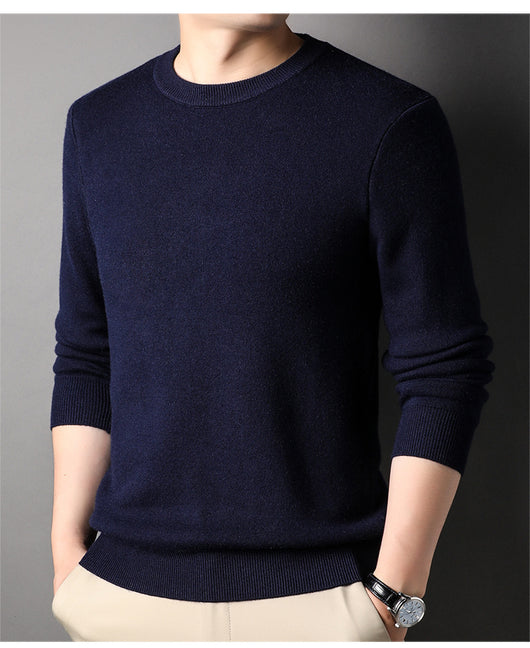 Suéter Tejido Slim Fit para Hombre - Diseño Ejecutivo Cuello Redondo Otoño - Image 26