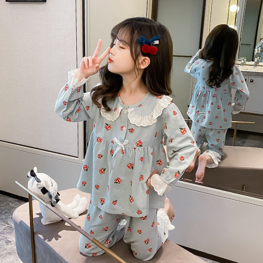 Pijama Infantil de Algodón con Diseño Animado para Niñas - Image 3
