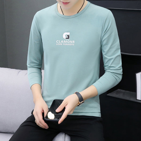 Camiseta Oversized de Algodón para Hombre - Manga Larga Suelta