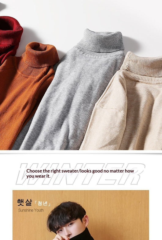 Suéter Tejido para Hombre Cuello Alto Cálido y Suave - Image 25