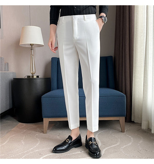 Pantalones de Traje Casual Primavera-Verano con Drapeado y Stretch Cómodo - Image 26