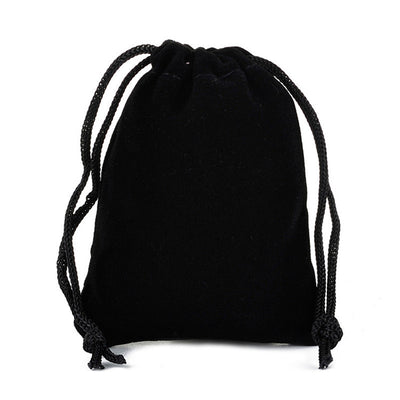 Bolsas de Terciopelo Negro con Cordón para Joyas y Accesorios - Image 7
