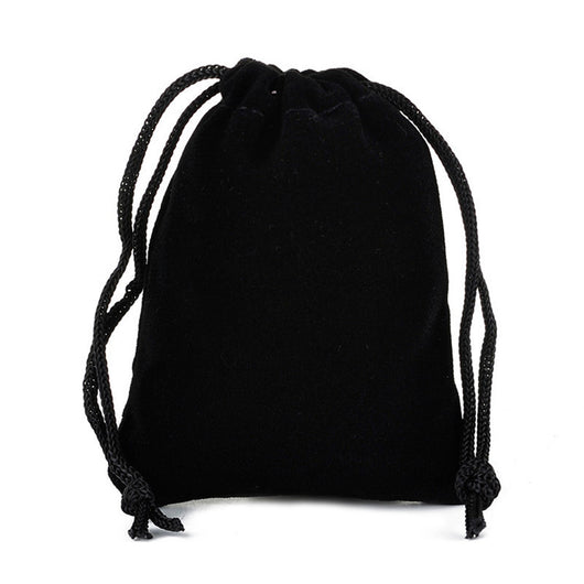 Bolsas de Terciopelo Negro con Cordón para Joyas y Accesorios - Image 7