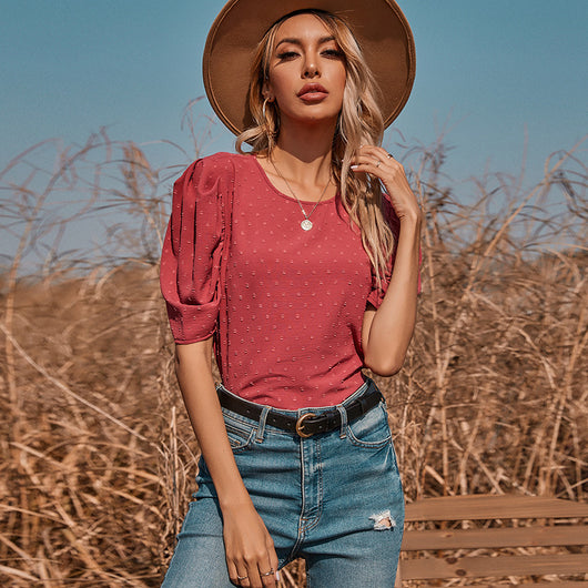 Blusa Suelta de Color Liso Versátil para Combinar - Image 11