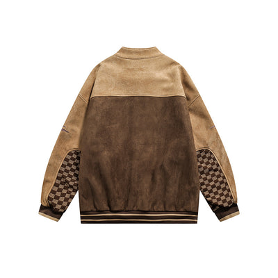 Chaqueta Cardigan Hip-Hop Cuadros con Cuello Tipo Polo - Image 3