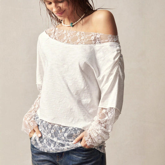 Blusa Elegante de Manga Larga con Escote Diagonal - Image 3