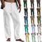 Calça Masculina de Linho Folgada com Cordão