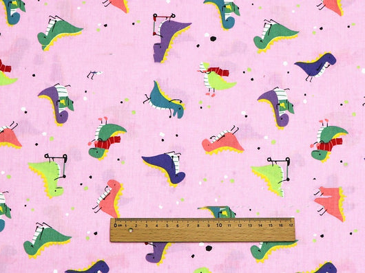 Juego de Telas de Algodón Estampado Dinosaurio de Cuatro Piezas - Image 4