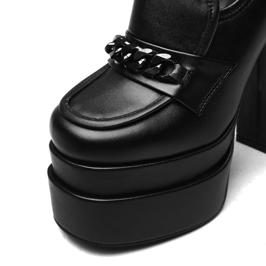 Tacones Altos Plataforma Cuero Genuino para Mujer - Image 13