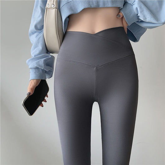 Pantalones Cintura Alta Gris con Compresión Abdominal y Levantador de Glúteos - Image 15