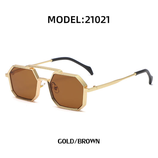 Gafas de Sol Steampunk Marco Poligonal Compacto - Image 11