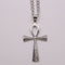 Cross-border e-commerce goods source, European and American glossy stainless steel ancient Egyptian Cross man Necklace Amulet Pendant Silvery Pendant Pendant