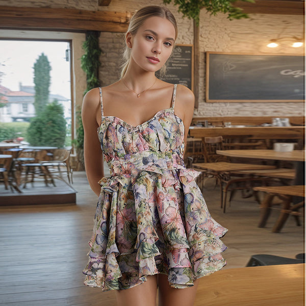 Vestido Corto Cintura Alta para Mujer