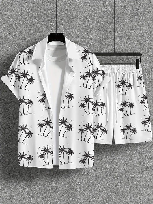 Camisa Casual de Manga Corta con Estampado Salvaje para Hombre - Image 20