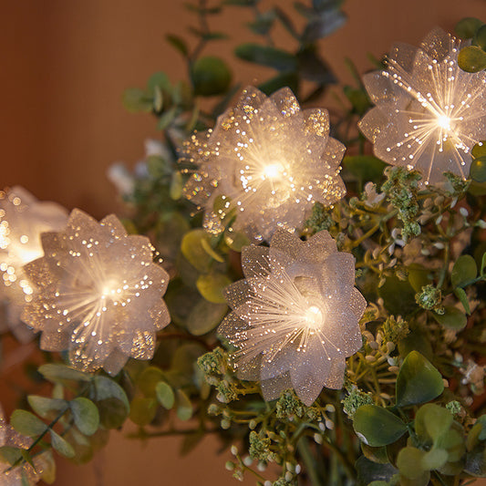 Guirnalda de Luces LED con Fibra Óptica Floral Intermitente para Bodas