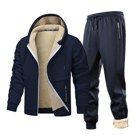 Conjunto de Abrigo Acolchado para Hombre con Sudadera con Capucha y Chaqueta Forrada - Image 3