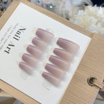 Pegatinas de Uñas Degradado Taro - Acabado Profesional Hecho a Mano - Image 5