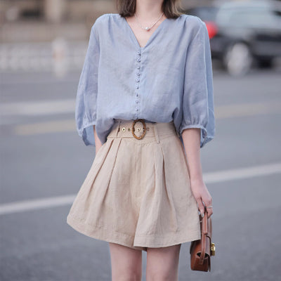 Blusa Suelta y Cómoda Amarilla para Mujer - Image 5