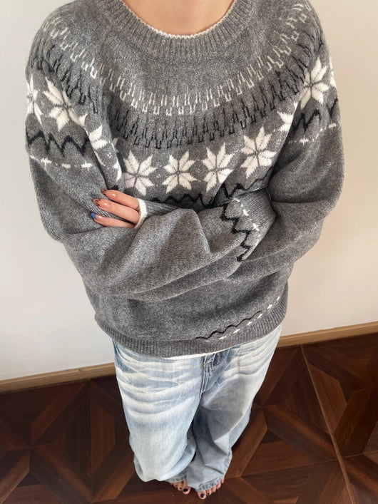 Suéter Tejido Jacquard Retro para Hombre - Image 11
