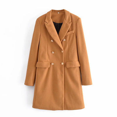 Abrigo de Lana Doble Botonadura Slim Fit Largo - Image 9