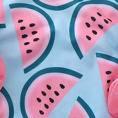 Traje de Baño Niña Estampado Sandía con Moño - Image 7
