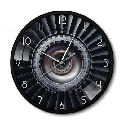 Reloj de Pared Turbina de Motor Aviación con Carcasa Metálica - Image 2