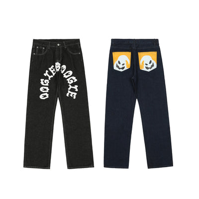 Jeans Casual Lavados con Estampado de Bolsillo para Hombre - Image 7
