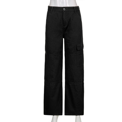 Pantalones Casuales de Cintura Alta y Pierna Recta para Mujer - Image 6