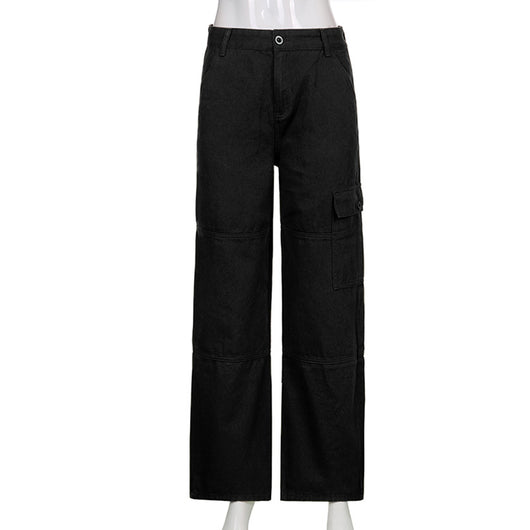 Pantalones Casuales de Cintura Alta y Pierna Recta para Mujer - Image 6