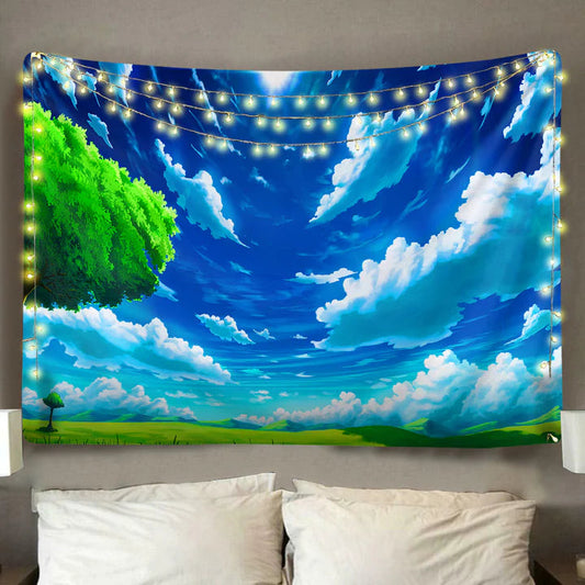 Tapiz Nórdico Cielo Anime Azul - Image 2