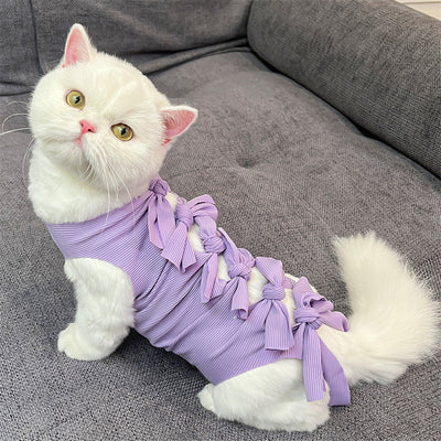 Pijama Quirúrgico para Gatos con Cierre de Cordones - Recuperación Post-operatoria - Image 12