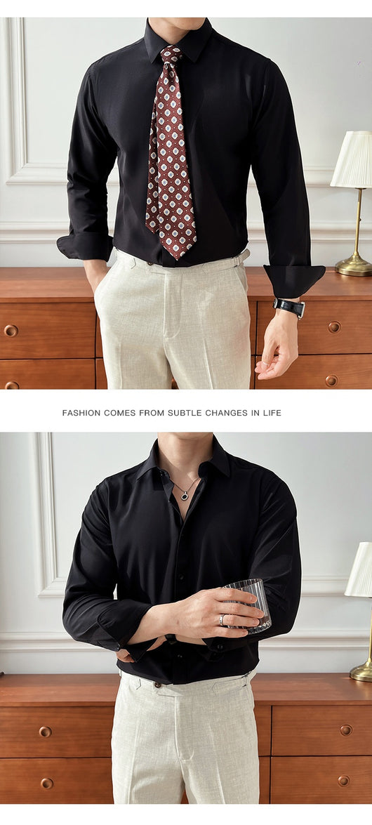 Camisa de Negocios Manga Larga Multicolor para Hombre - Image 17