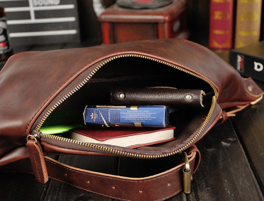 Bolsa Pecho Retro Hombre PU - Estilo Casual Una Correa - Image 21