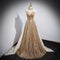 Vestido Dorado de Noche para Anfitriona y Presentadora