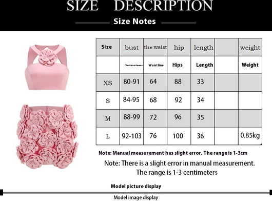 Blusa de Traje Elegante con Falda Floral Decorativa - Image 16