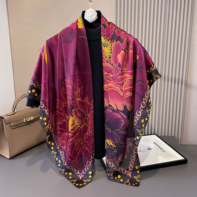Pañuelo de Seda Estampado Exótico Multiusos - Image 17