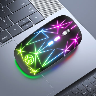Ratón Inalámbrico Bluetooth Dual Mode con Luz LED, 5 Botones y Rueda de Metal - Image 8