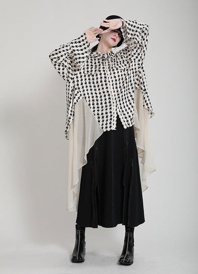 Vestido Camisero Estampado con Mangas Acampanadas Efecto Dos Piezas - Image 29