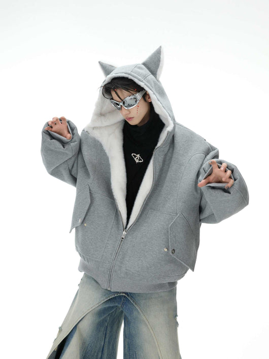 Suéter Hoodie Reversible de Algodón para Parejas - Abrigo de Montaña - Image 9
